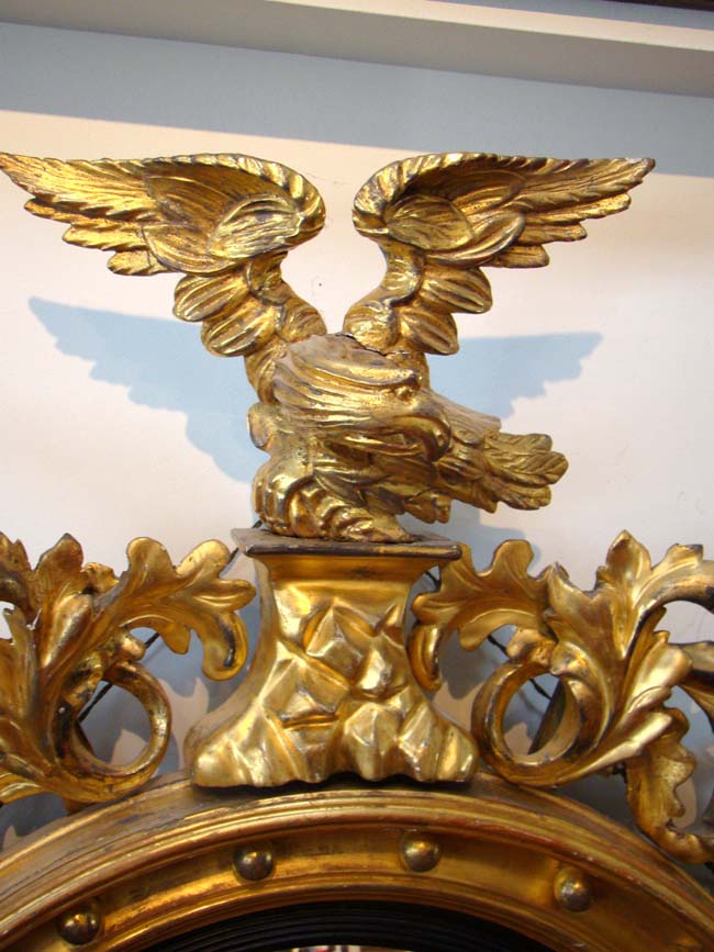 An English Regency Giltwood Convex Mirror circa 1810-1820 — image 3